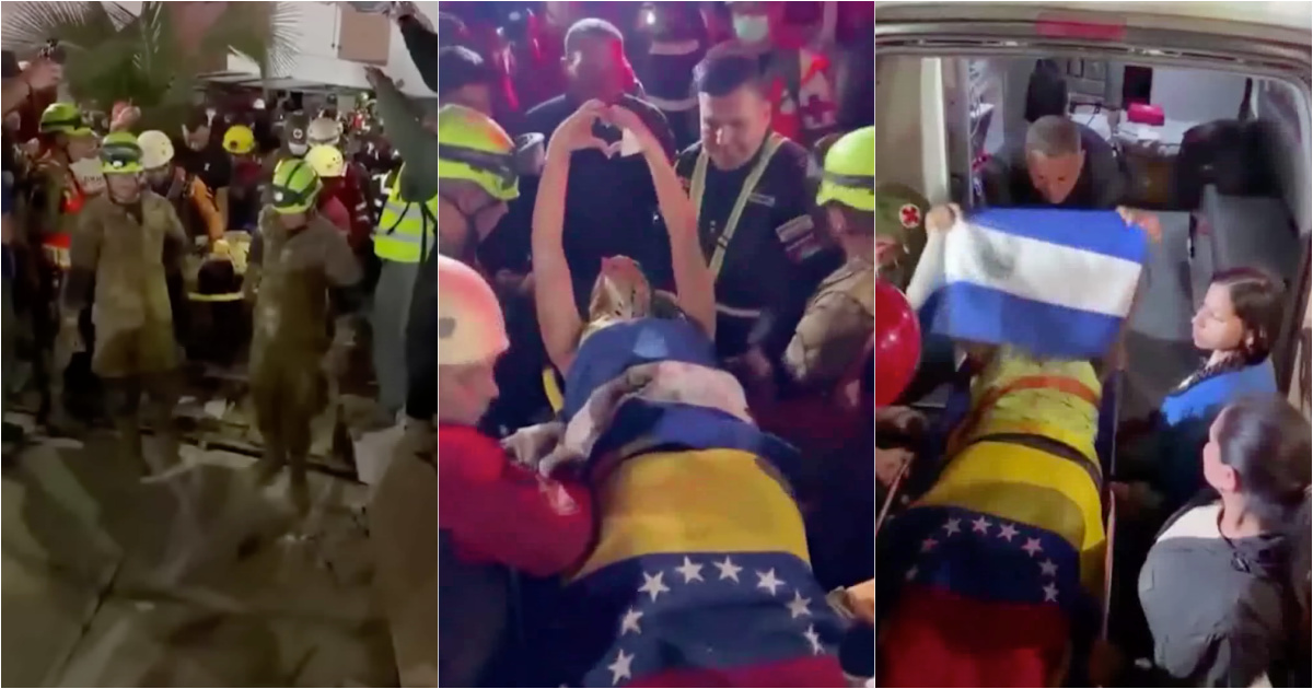 Teenager is rescued alive from the rubble alongside her dog