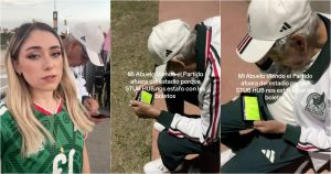 Grandfather and granddaughter spent 5,300 euros to see Mexico in the World Cup… but ended up watching the game on their cell phone
