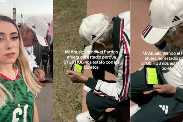 Grandfather and granddaughter spent 5,300 euros to see Mexico in the World Cup… but ended up watching the game on their cell phone