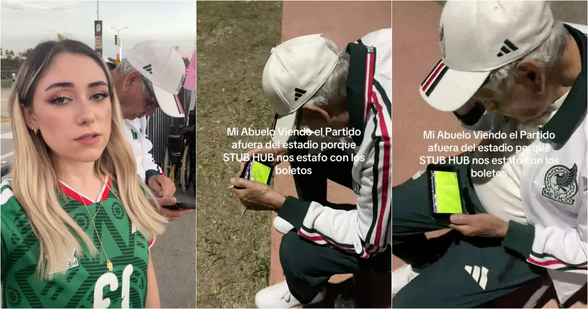 Grandfather and granddaughter spent 5,300 euros to see Mexico in the World Cup… but ended up watching the game on their cell phone