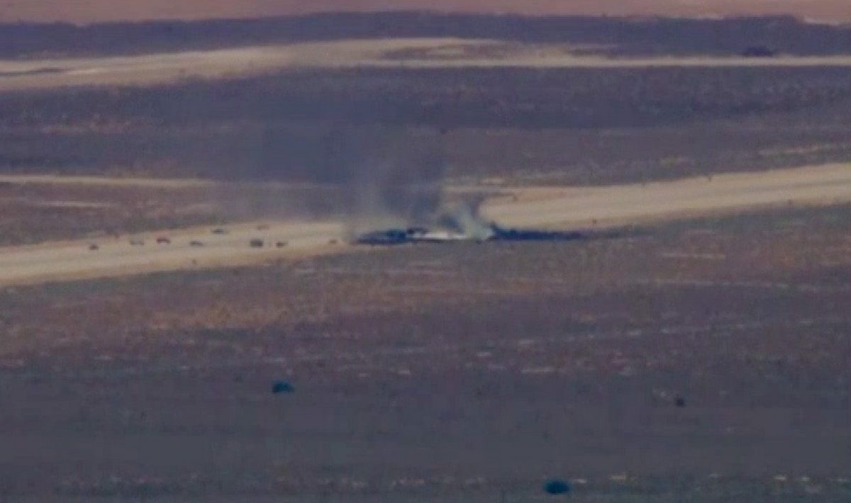 USA: A B52 bomber crashed on takeoff from a base in California