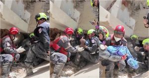 Baby is rescued alive after spending 72 hours under rubble in Venezuela