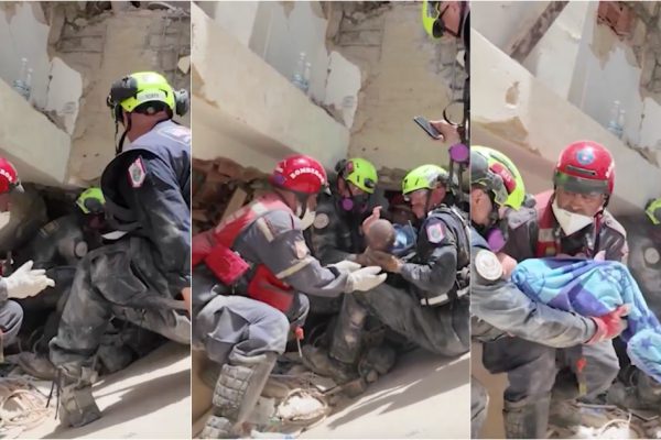 Baby is rescued alive after spending 72 hours under rubble in Venezuela