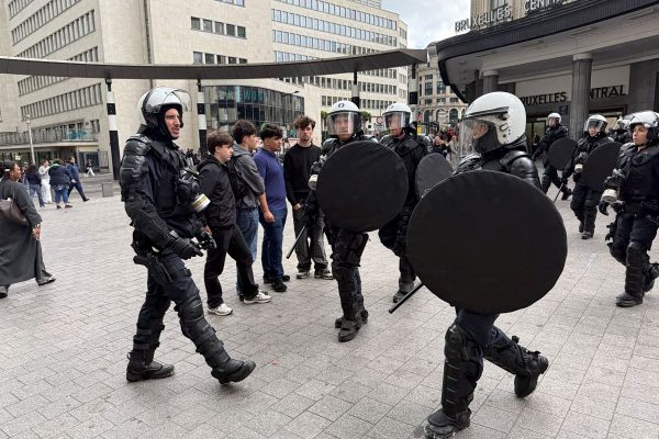 Brussels: Episodes in a demonstration on educational reforms and tuition fees