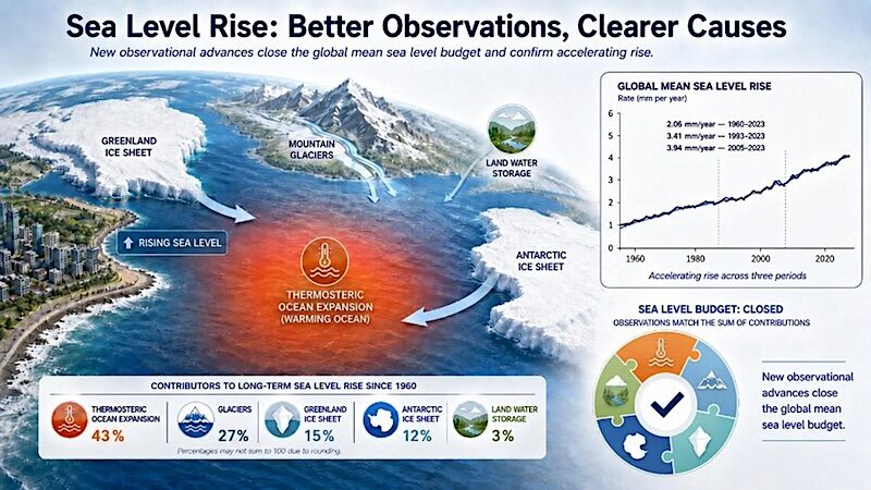 Sea level rise is accelerating. The main factor is not what was imagined