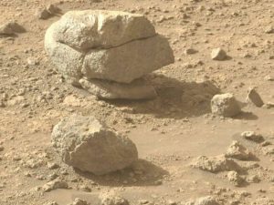 Perfectly stacked rocks found on the surface of Mars