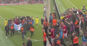 Denmark and Ukraine unite in an emotional gesture to protect Eriksen after scare on the field