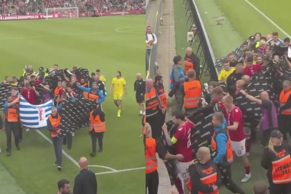 Denmark and Ukraine unite in an emotional gesture to protect Eriksen after scare on the field