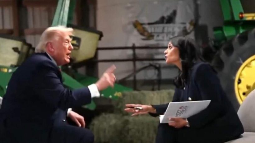 "Stupid" and "corrupt": Trump rips off the microphone and leaves an uncomfortable interview