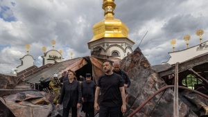 Russia hits the Dormition Cathedral, an 11th century Ukrainian jewel, in an attack that leaves nine dead