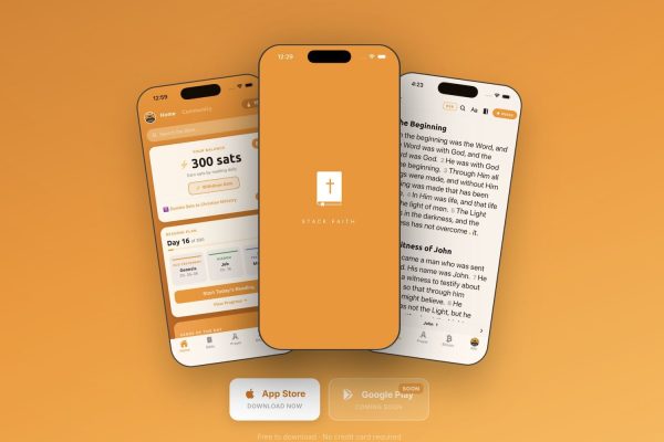 Orange Bible. The app that pays in bitcoin to those who read the Scriptures