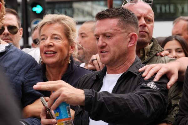The British Police arrest Tommy Robinson, the extremist who calls for anti-immigration protests, at Heathrow