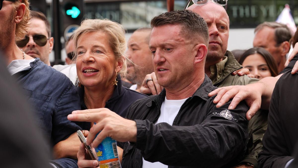The British Police arrest Tommy Robinson, the extremist who calls for anti-immigration protests, at Heathrow
