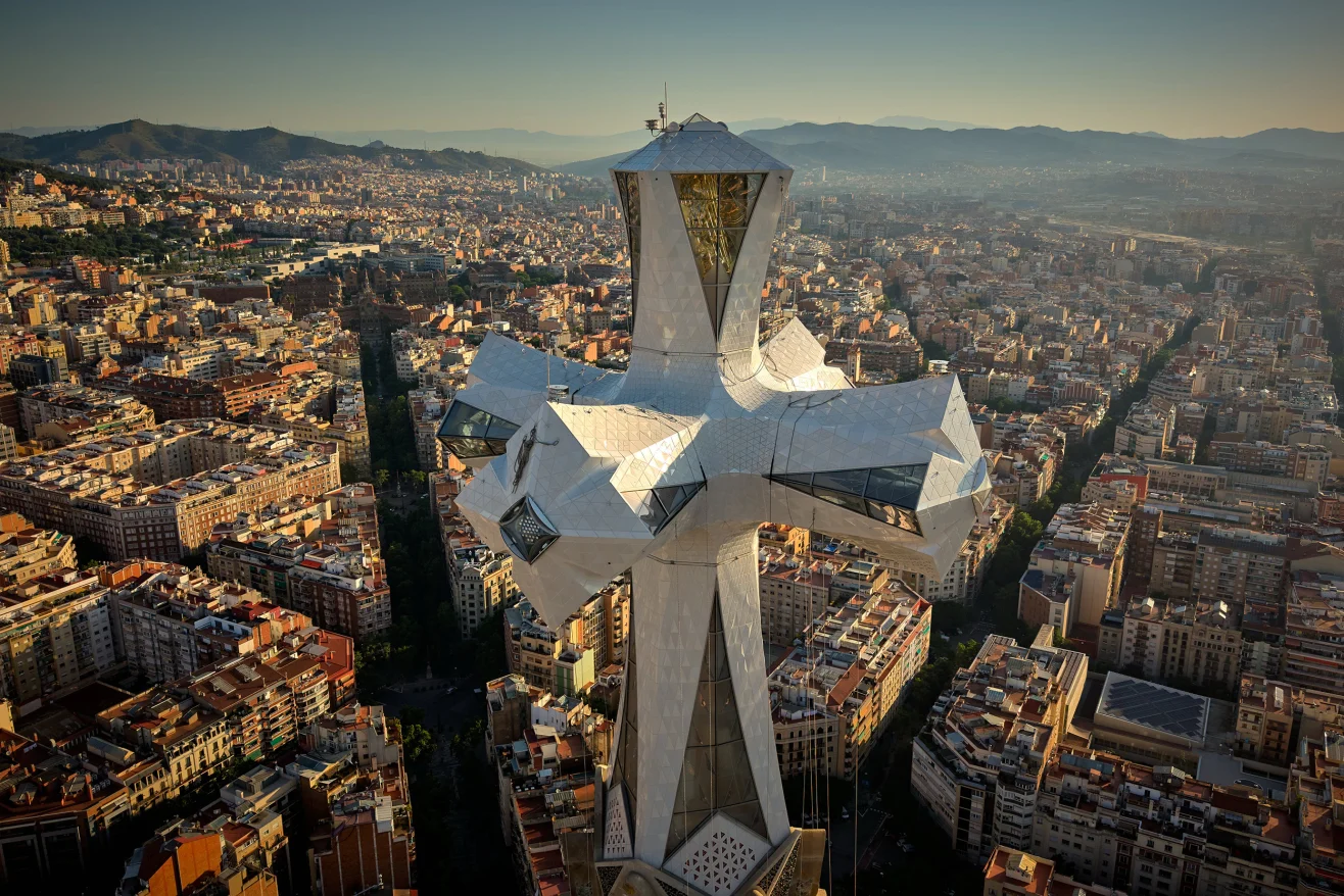 The 144-year journey of the Sagrada Familia approaches its end, with the Tower of Jesus Christ ready