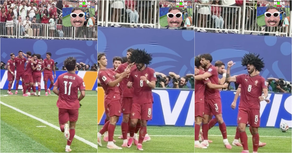 Félix stole his friend MoveMind's wig and put it on Bruno Fernandes during the festivities
