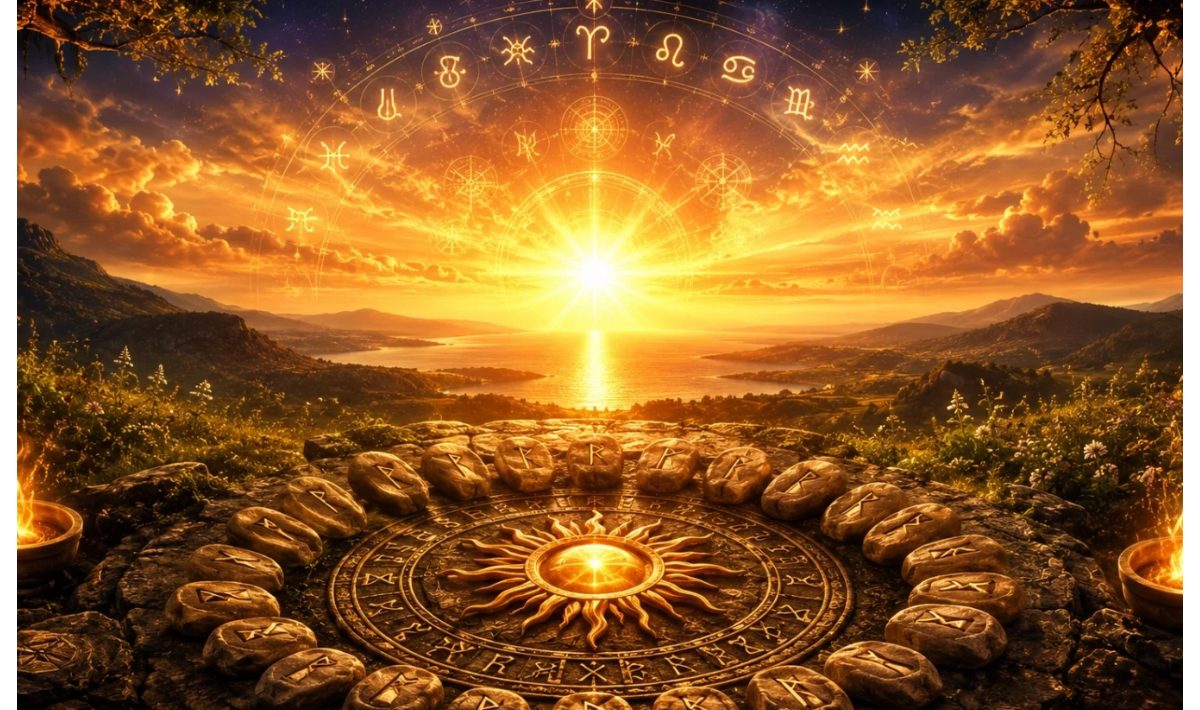 Runic horoscope for the Summer Solstice of June 21, 2026. The three runes that guide your sign in the next six months