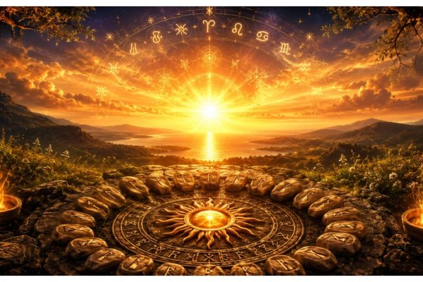 Runic horoscope for the Summer Solstice of June 21, 2026. The three runes that guide your sign in the next six months