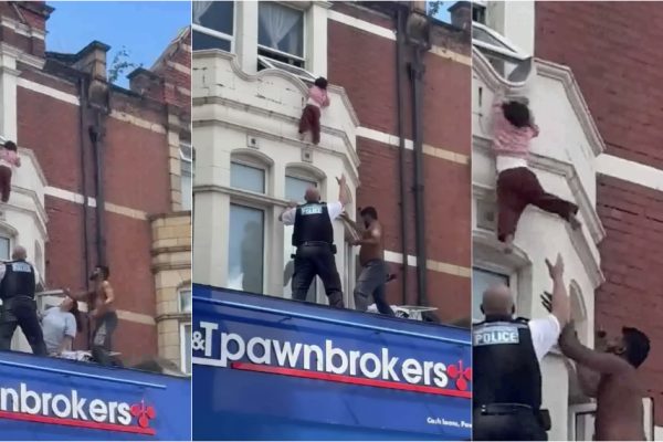 Restaurant manager avoids tragedy and supports girl who fell from balcony in London