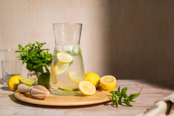 A refreshing drink. Homemade lemonade will perfectly replace a little black dress. This simple recipe will get you back on your feet in no time