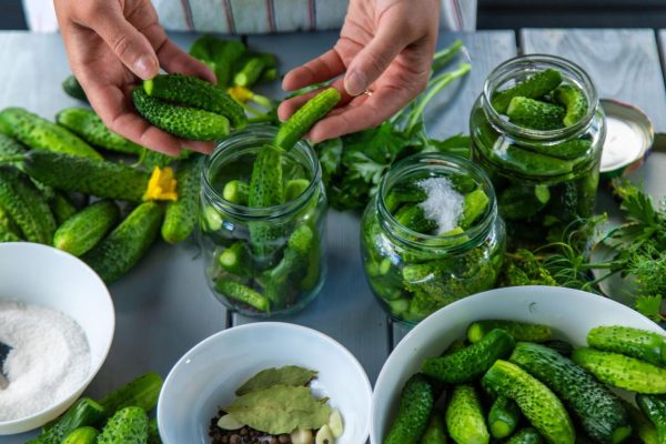 Preserving season My husband puts it in a jar when he makes low-salt cucumbers. This is why they are as hard and crispy as breadsticks. Recipe for low-salt cucumbers