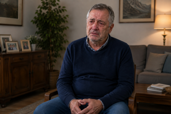 Homem com expressão de tristeza. Crédito: Foto AI