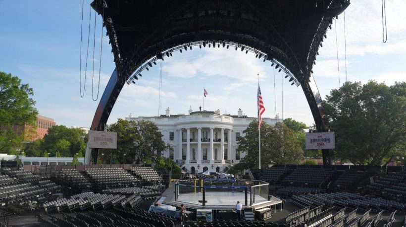 Trump celebrates his 80th birthday with 'The Claw': a huge ring built in the White House that measures 30 meters high