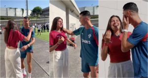 Influencer with more than 6 million followers cries when she meets Ronaldo