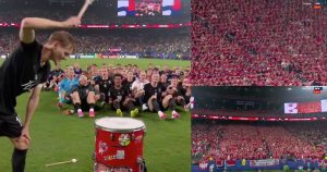 Norwegian players and fans rowed together in the best celebration of the World Cup