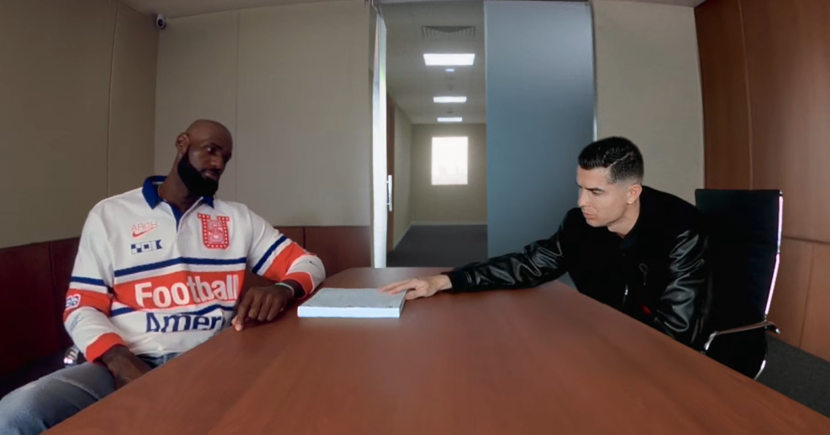 New Nike commercial brings together Cristiano Ronaldo and LeBron James in conversation about “GOAT's”