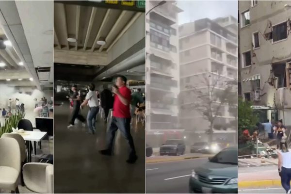 The moment when two earthquakes of magnitude 7.2 and 7.5 shook Venezuela