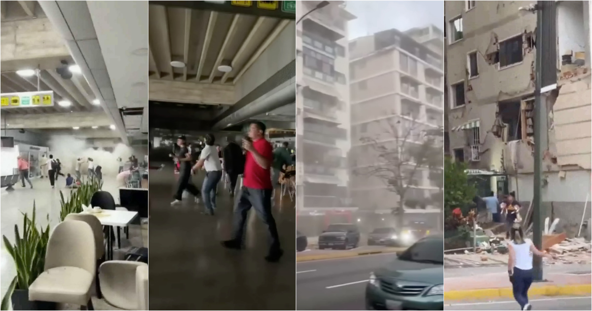 The moment when two earthquakes of magnitude 7.2 and 7.5 shook Venezuela