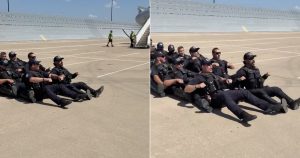Dallas Police Surprise Norwegian National Team with 'Viking Row' at Airport