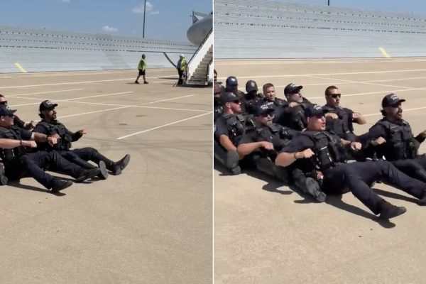 Dallas Police Surprise Norwegian National Team with 'Viking Row' at Airport