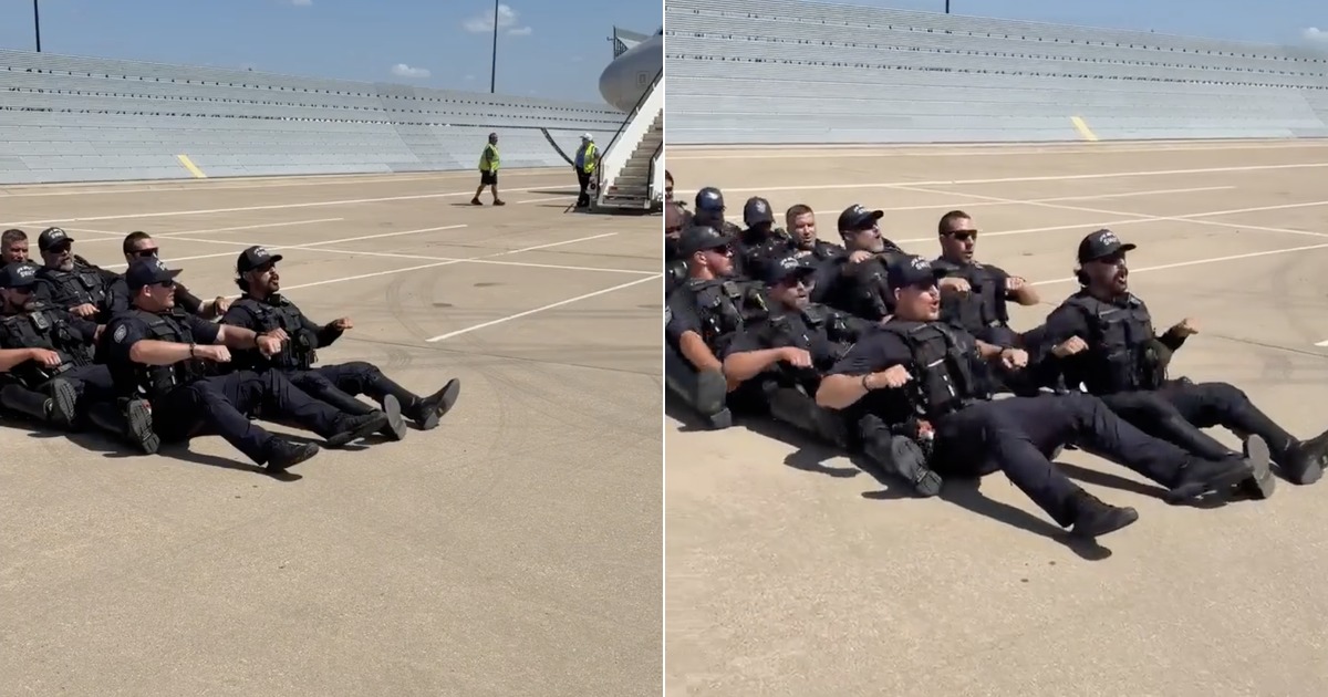 Dallas Police Surprise Norwegian National Team with 'Viking Row' at Airport