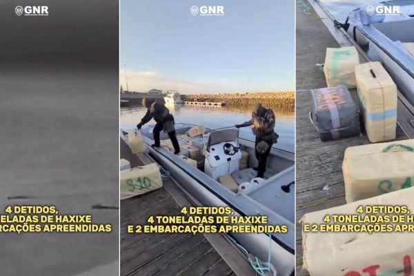 Four detained with 4 tons of hashish off Setúbal
