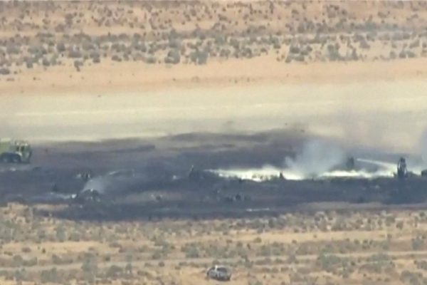 All eight crew members aboard a US B-52 bomber die after crashing in California