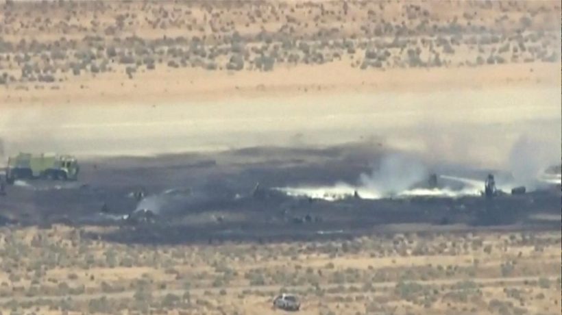 All eight crew members aboard a US B-52 bomber die after crashing in California