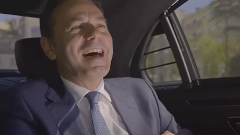 Luís Montenegro no carro. Crédito: Vídeo Governo Portugal