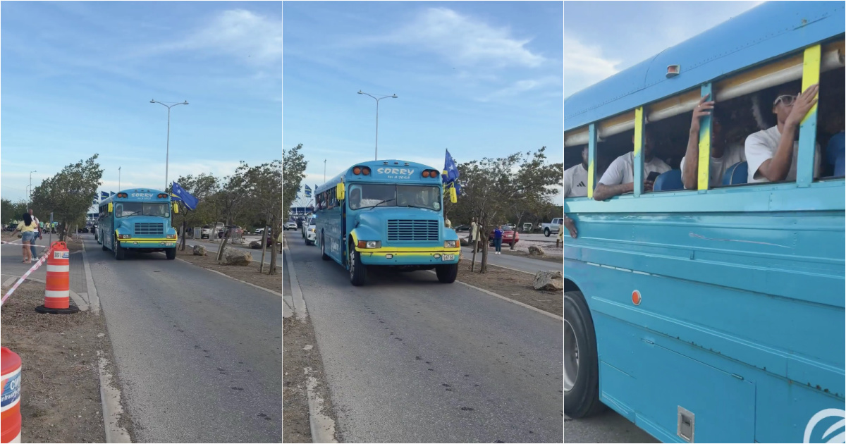 Curaçao team surprises by arriving at the 2026 World Cup in a school bus