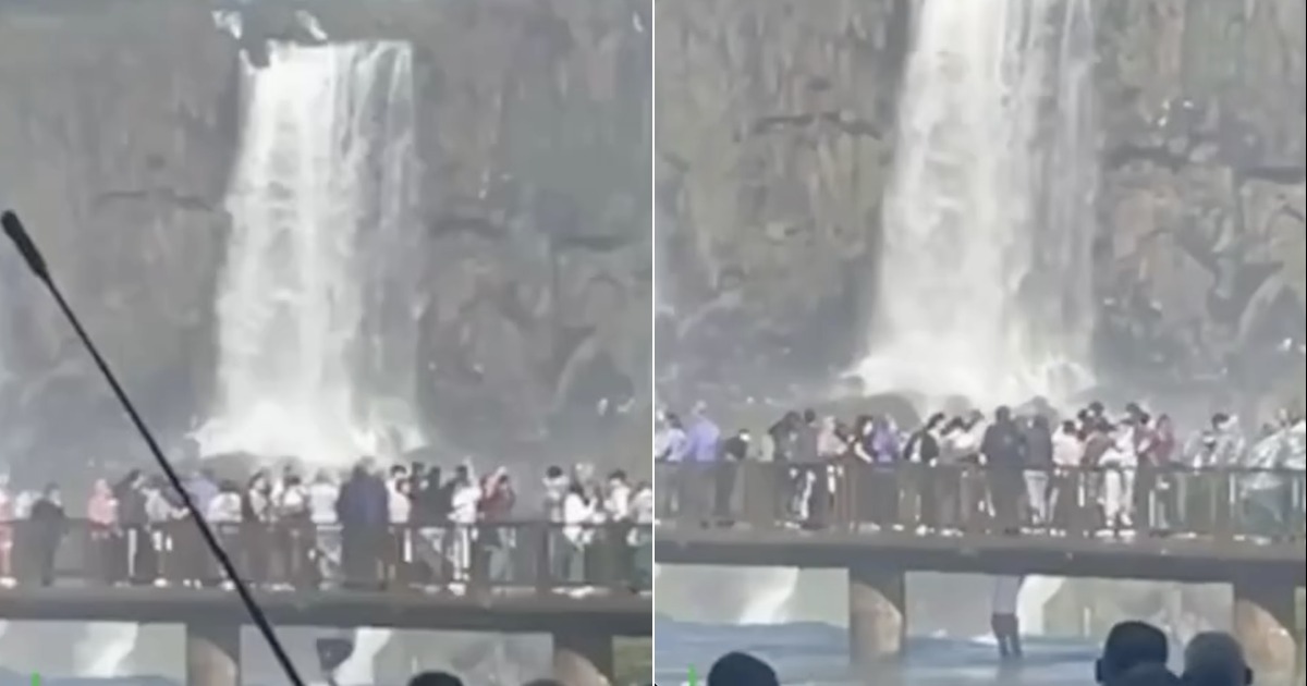 Tourist risks life to recover cell phone at Iguaçu Falls