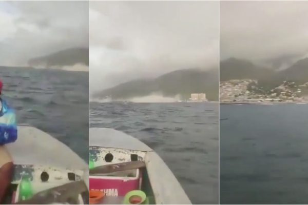 Video at sea shows moment when fishermen feel strong earthquakes in Venezuela