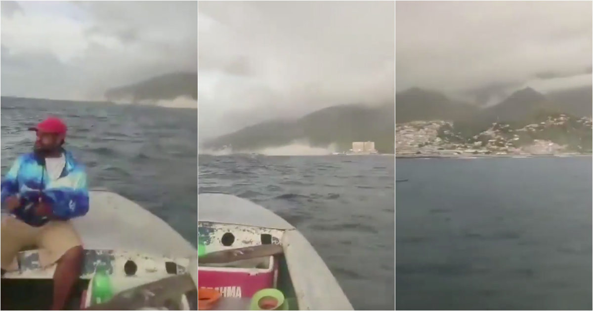 Video at sea shows moment when fishermen feel strong earthquakes in Venezuela