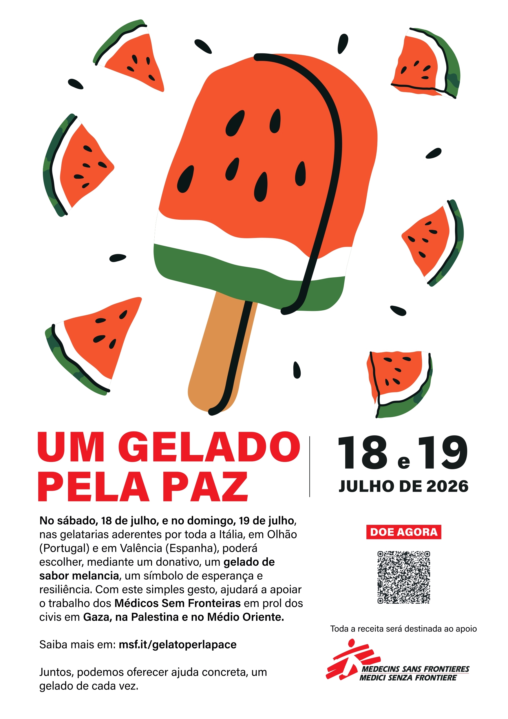 A watermelon ice cream for peace once again mobilizes São Gelados in Olhão