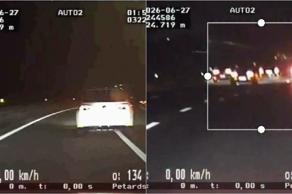 GNR stops illegal racing on the A12 and intercepts vehicles at 240 km/h