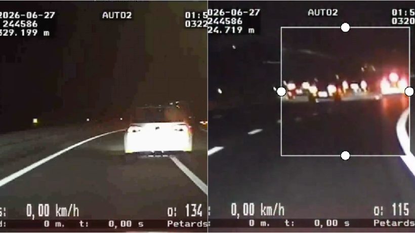 GNR stops illegal racing on the A12 and intercepts vehicles at 240 km/h
